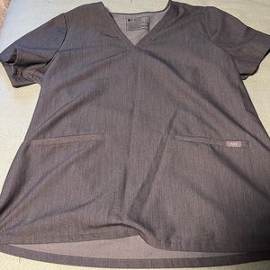 FIGS Graphite Scrub Top